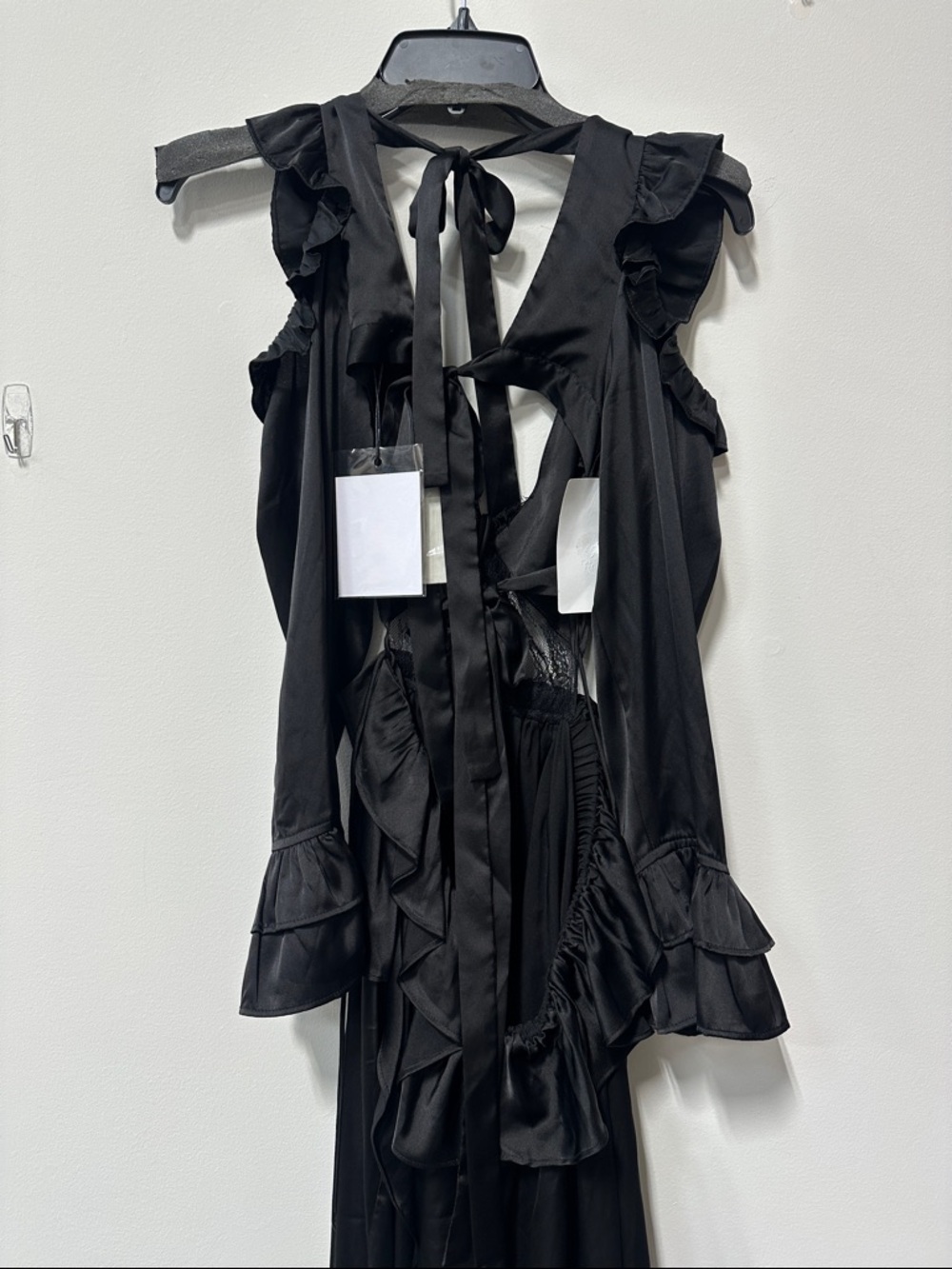 FREE PEOPLE X ALLINA LIU VALKYRIE DRESS SIZE MEDIUM ONYX BLACK NWT 🖤 - Picture 9 of 11